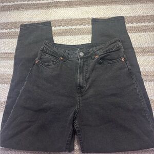 H&M Women's Straight Leg Jeans - Charcoal Black